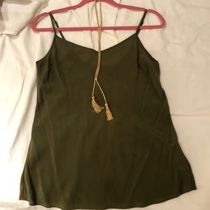 Dark Green, J.Crew Silk Cami